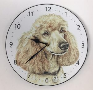 Apricot Poodle Dog Wall Clock