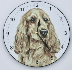 Golden Cocker Spaniel Dog Wall Clock (CLK-258)