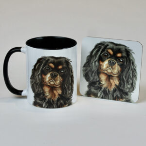 Cavalier King Charles Spaniel Dog Mug and Coaster set