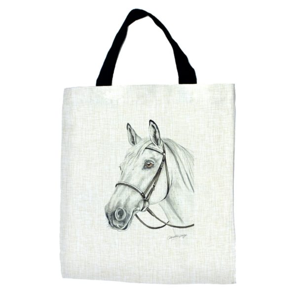 Grey Horse Tote Bag