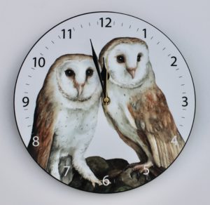 Barn Owl Pair Wall Clock (CLK-WL07)