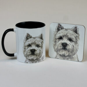 West Highland White Terrier Dog Mug and coaster set