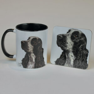 Blue Roan Cocker Spaniel Mug and coaster gift set