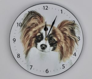 Papillon Dog Wall Clock (CLK-241)