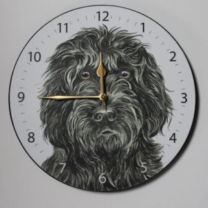 Black Cockapoo Dog Wall Clock (CLK-240)