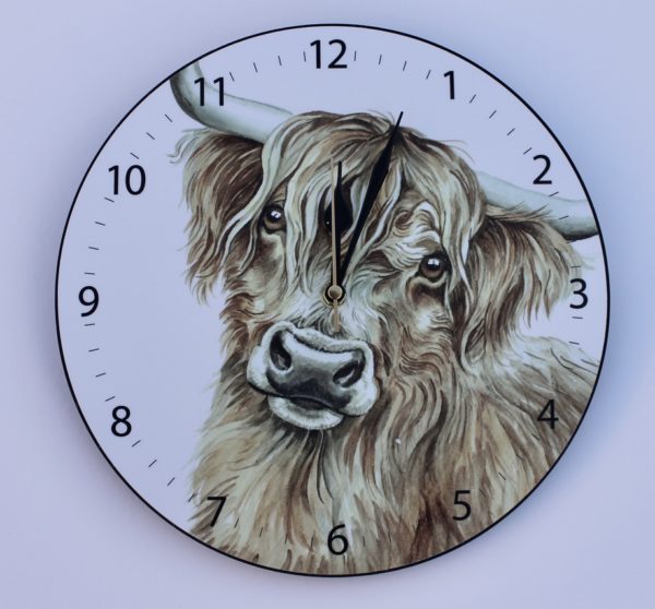 Highland Cow Wall Clock CLK-FY05