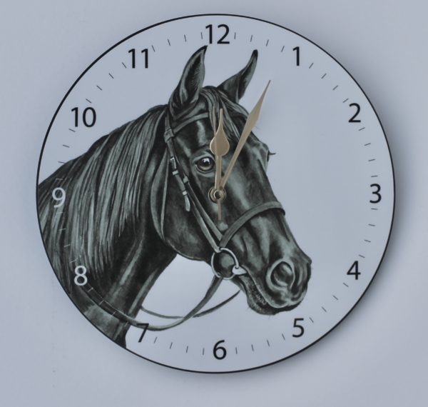 Black Horse Wall Clock CLK-EQ06