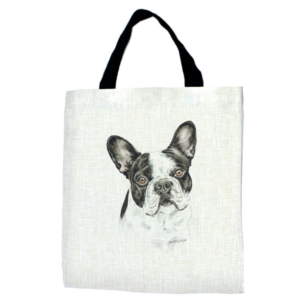 Black & White French Bull Dog Tote Bag