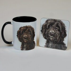 Brown Cockapoo Mug and Coaster set