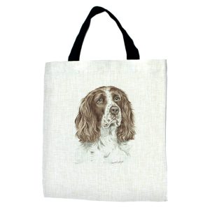 Liver & White Springer Spaniel Tote Bag