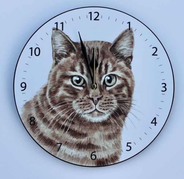Ginger Cat Wall Clock CLk-EC13