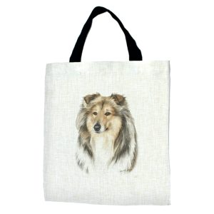 Rough Collie Dog Tote Bag