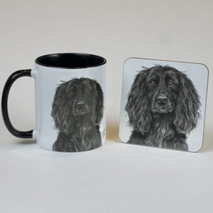 Working Cocker Spaniel Mug and coaster set