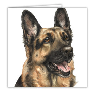 German Shepherd Art Card / Greetings Card (AC-06)
