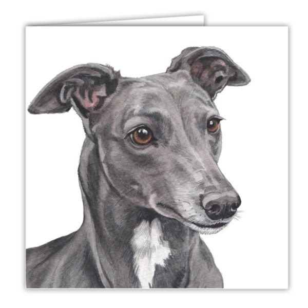 Greyhound Dog Art Card / Greetings Card (AC-171)