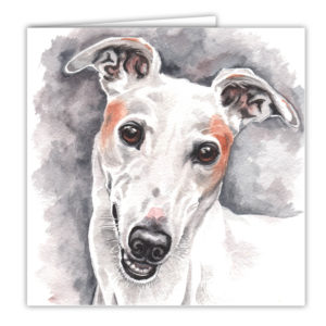 Greyhound Dog Art Card / Greetings Card (AC-182)