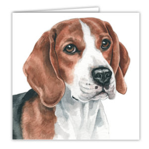 Beagle Art Card / Greetings Card (AC-200)