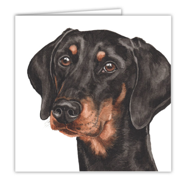 Doberman Dog Art Card / Greetings Card (AC-222)