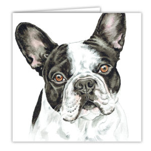 French Bulldog BW Art Card / Greetings Card (AC-228)