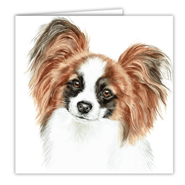 Papillon Dog Art Card / Greetings Card (AC-241)