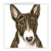 English Bull Terrier Art Card / Greetings Card (AC-90)