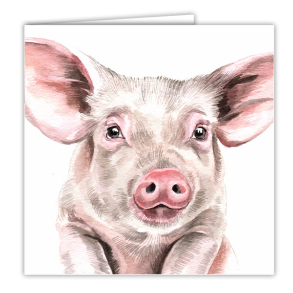 Pig Art Card / Greetings Card (AC-FY01) - Image 2