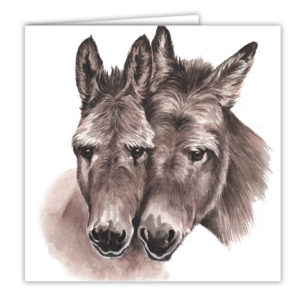 Donkeys Art Card / Greetings Card (AC-FY06)