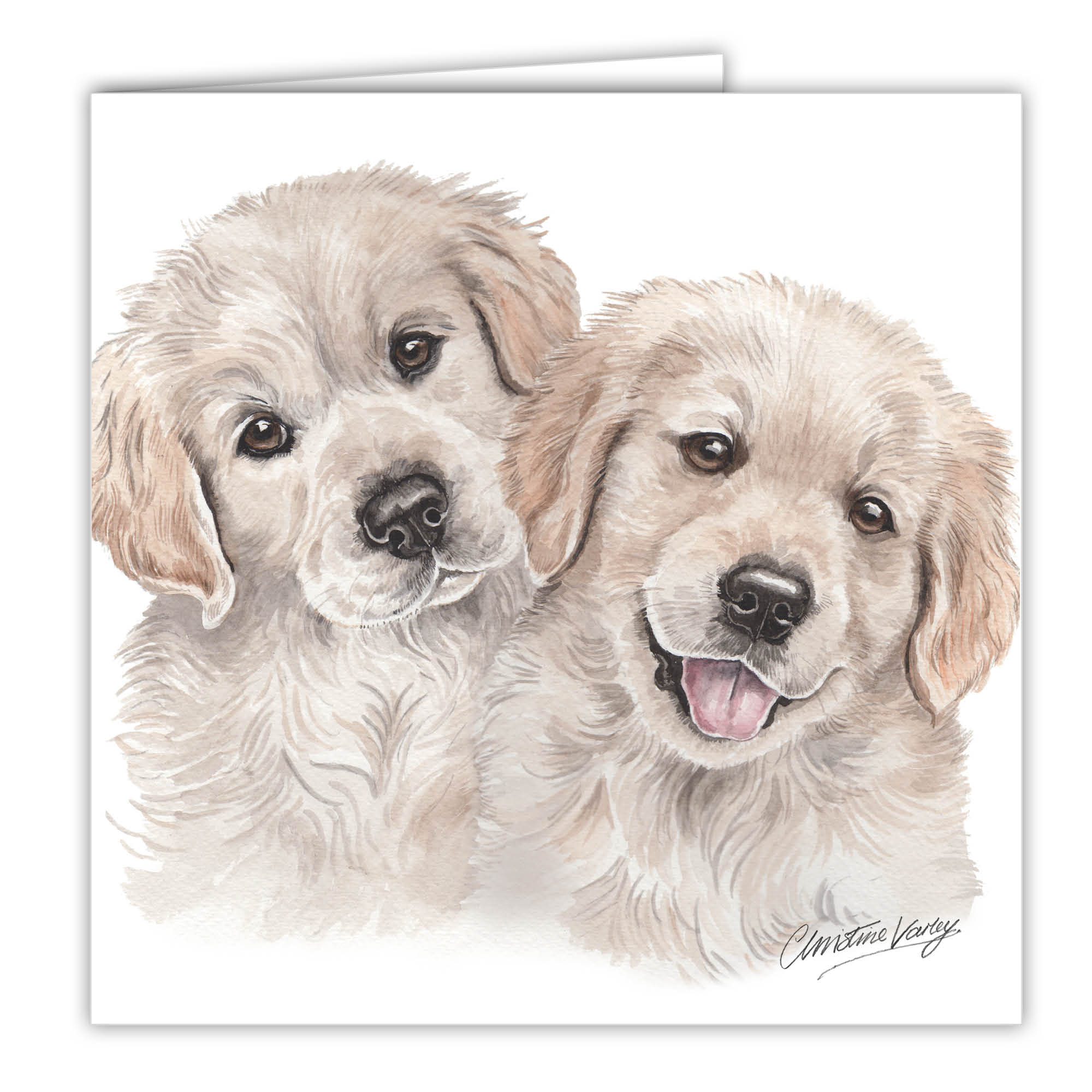 golden retriever puppy painting