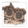 German Shepherd Puppies Art Card / Greetings Card (AC-PU06) - Image 2