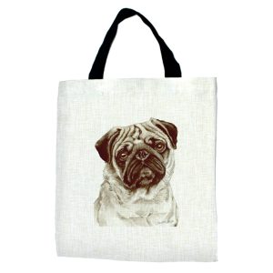 Pug Dog Tote Bag