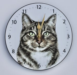 Tabby Cat Wall Clock (CLK-EC11)