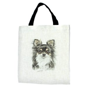 Long-Haired Chihuahua Dog Tote Bag
