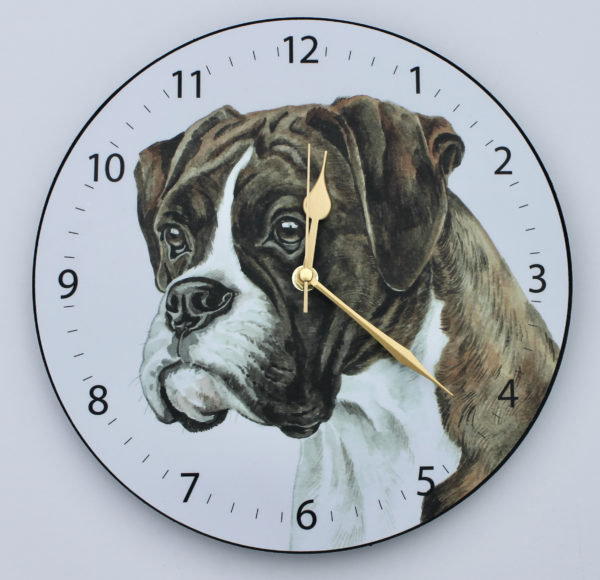 Brindle Boxer Dog Wall Clock (CLK-244)