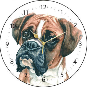Boxer Dog Clock