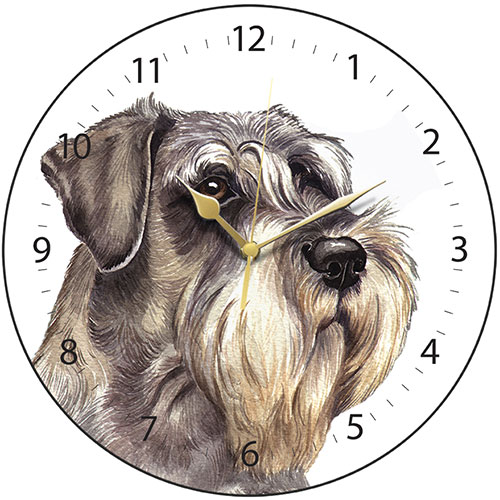 Schnauzer Dog Clock