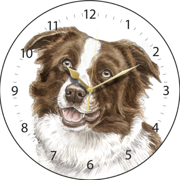 Border Collie Dog Clock