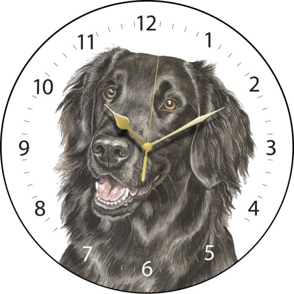 Flat-Coated Retriever Dog Clock