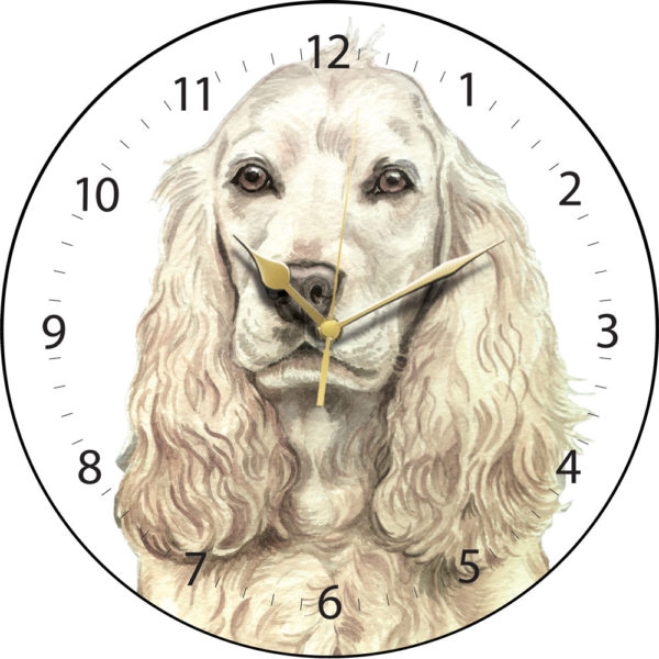 Cocker Spaniel Dog Clock