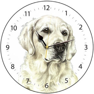 Golden Retriever Dog Clock
