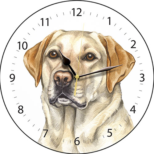 Golden Lab Dog Clock
