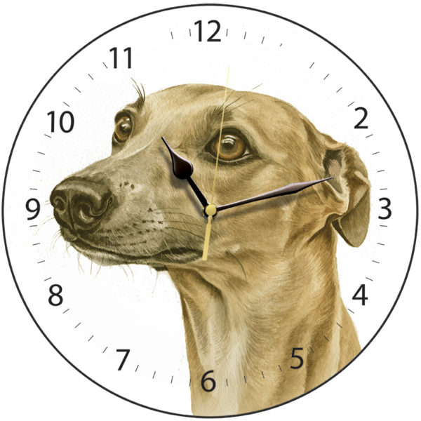 Whippet Dog Clock