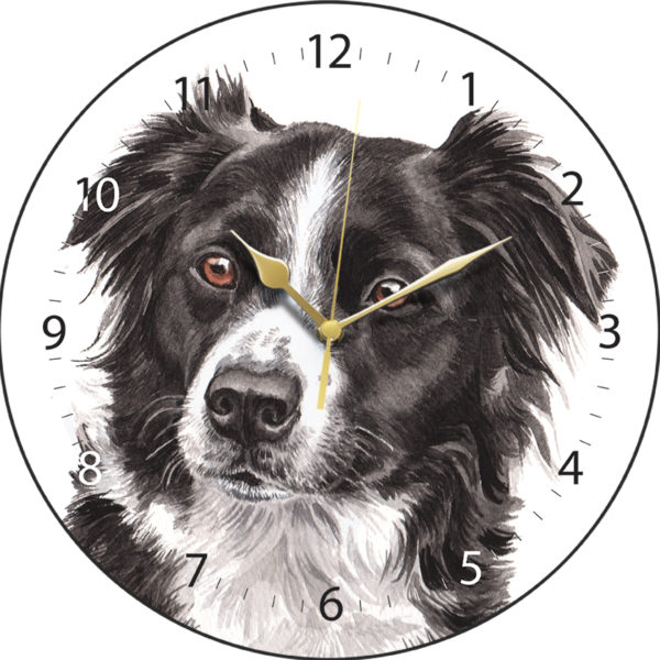 Border Collie Dog Clock