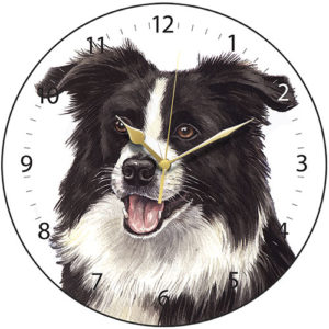 Border Collie Dog Clock
