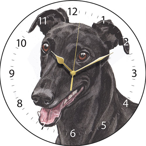 Greyhound - Black Dog Clock