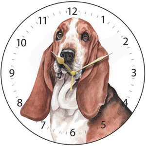 Basset Hound Dog Clock