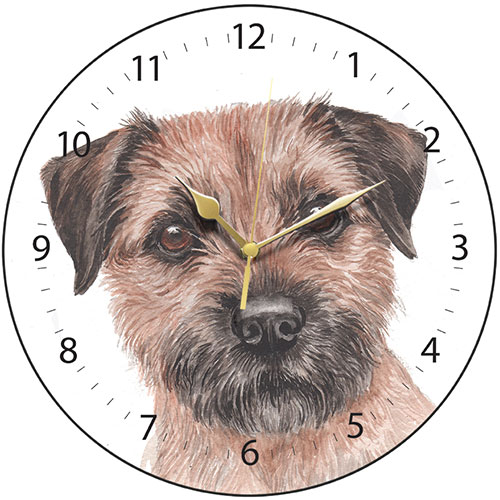Border Terrier Dog Clock