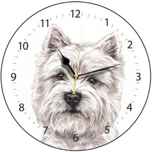 West Highland Terrier Dog Clock