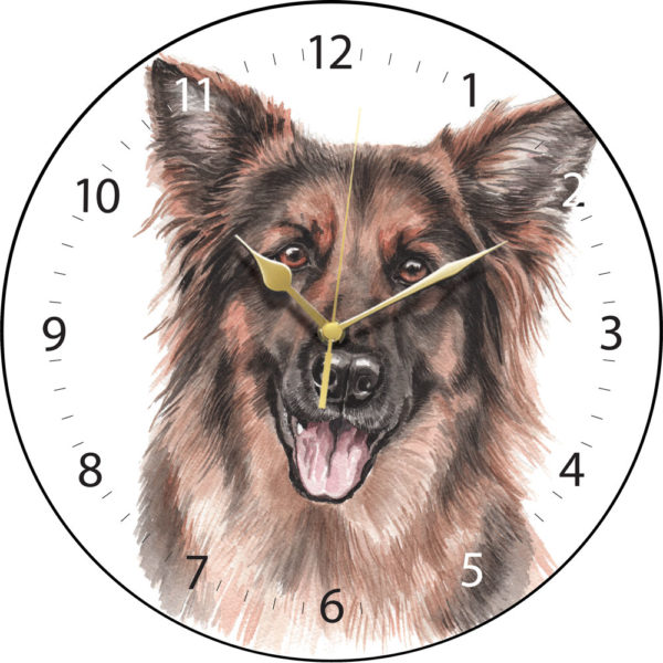 German Shepherd Dog Clock