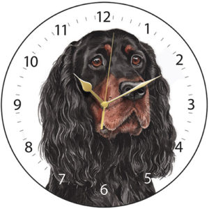 Gordon Setter Dog Clock
