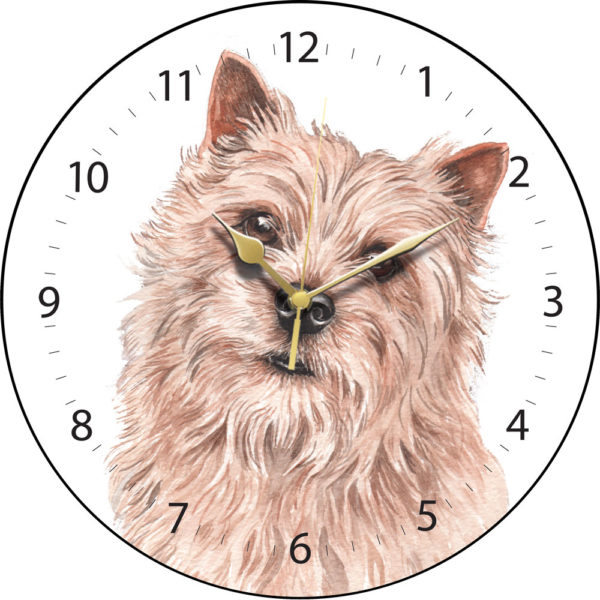 Norwich Terrier Dog Clock